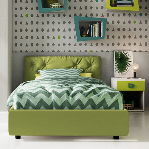 Cama de solteiro - VOLO GALAXY  - ColombiniCasa - contemporânea / estofada / com cabeceira estofada