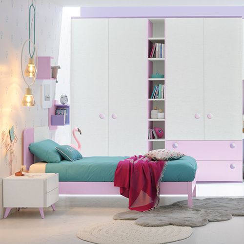 Quarto infantil rosa - GOLF C107   - ColombiniCasa - violeta / em madeira laqueada / de menina