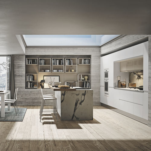 Cozinha contemporânea - PURA - ColombiniCasa - em polímero / com ilha / em L