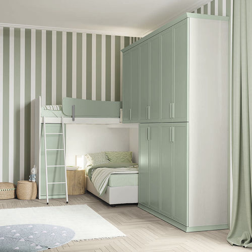 Quarto infantil branco - ARCADIA EC06 - ColombiniCasa - cinza / em laminado melamínico / unissexo
