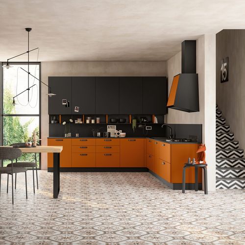Cozinha contemporânea - LUNGOMARE - ColombiniCasa - em MDF laqueado / em laminado / com ilha