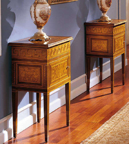 Mesa lateral de estilo Biedermeier - 224 - Colombo Mobili - em madeira de freixo / retangular / da linha residencial