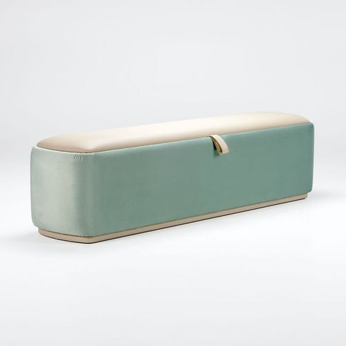 Banco estofado contemporâneo - Grace Trunk - Colunex - em tecido / base com tecido / para hotel