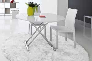 Mesa contemporânea - SIMPLE ROUND - Compar - em laminado / redonda / extensível