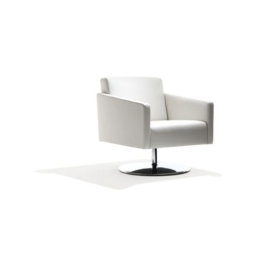 Poltrona para interlocutor contemporânea - ADAGIO - Concepta - em material têxtil / em cromo / da linha comercial