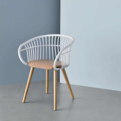Cadeira contemporânea - Stem - Crassevig - para ambiente interno / em alumínio / com base em alumínio