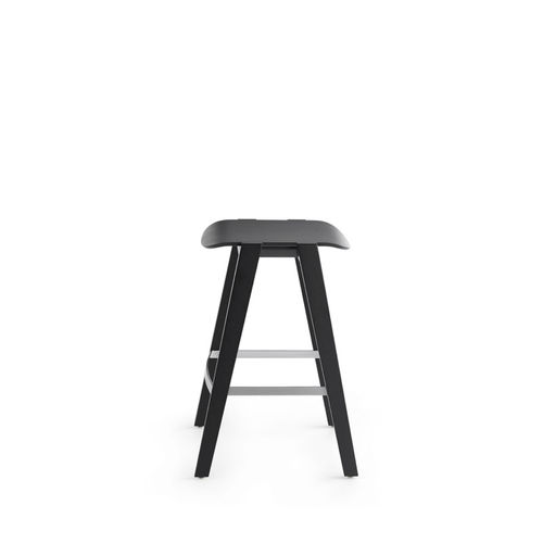 Banqueta alta contemporânea - MIXIS series - Crassevig - em compensado / com base em madeira maciça / com 4 pés