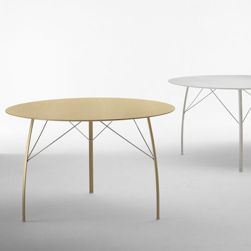 Mesa de jantar contemporânea - SOSPESO O - Crassevig - em madeira / com base em madeira / oval