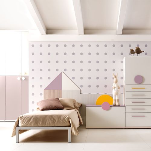 Quarto infantil branco - 183 - Doimo Cityline - em madeira laqueada / unissexo