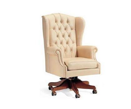 Poltronas de escritório clássica - ROYAL 1 USE 2734 - Elledue srl - em couro / de orelhas / com encosto alto