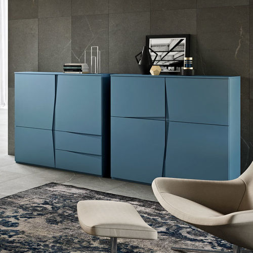 Buffet aparador alto - VELA  - Emmebi Industria Mobili - contemporâneo / em madeira laqueada / cinza