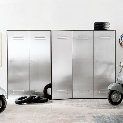 Armário de arquivo alto - CITYBOX - Emmebi Industria Mobili - em aço / com porta de abrir / contemporâneo