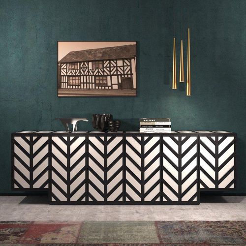 Buffet aparador contemporâneo - TUDOR  - Emmemobili - em madeira laqueada / em MDF laqueado / de Ferruccio Laviani