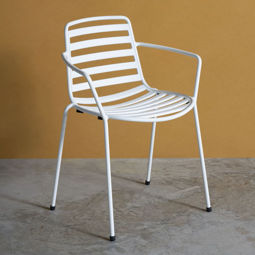 Cadeira contemporânea - STREET  - Enea - para ambiente externo / em tecido resistente à água / em aço laqueado