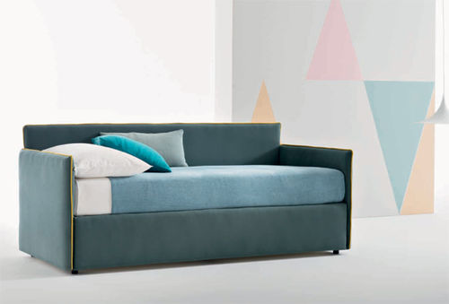 Sofá-cama - POLARIS - Ennerev Materassi - contemporâneo / em tecido / azul