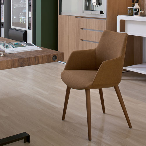 Cadeira para interlocutor contemporânea - DIVINA - ESTEL - para ambiente interno / em tecido / em couro