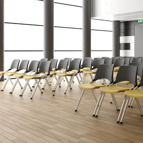Cadeira de conferência contemporânea - KENDO - ESTEL - para ambiente interno / em tecido / em couro