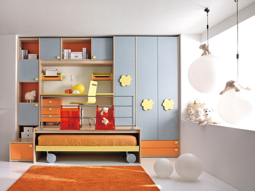 Quarto infantil laranja - NUVOLA - 10 - Faer Ambienti - unissexo