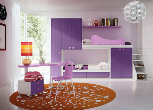 Quarto infantil violeta - FIABA - CAPPUCCETTO ROSSO - Faer Ambienti - de menina