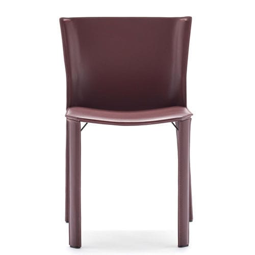 Cadeira de sala de jantar contemporânea - S92 - fasem - para ambiente interno / em couro / com base em aço