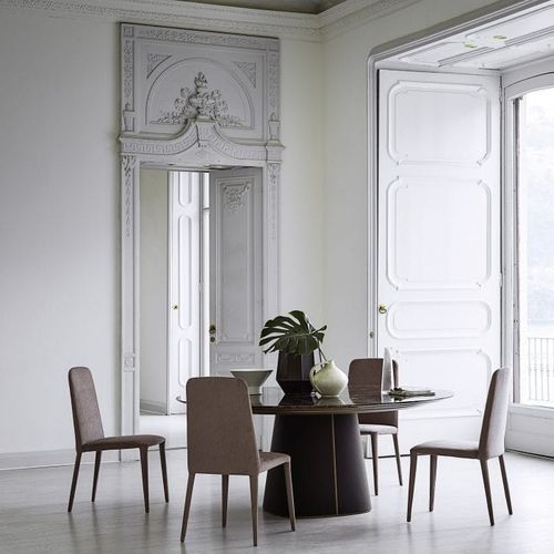 Cadeira contemporânea - Elf - Frag - para ambiente interno / em tecido / em couro