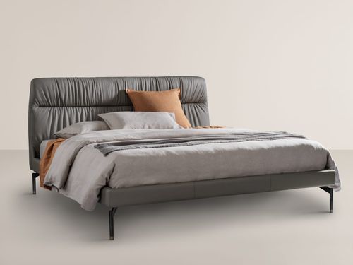 Cama king size - Otto - Frag - contemporânea / estofada / com cabeceira