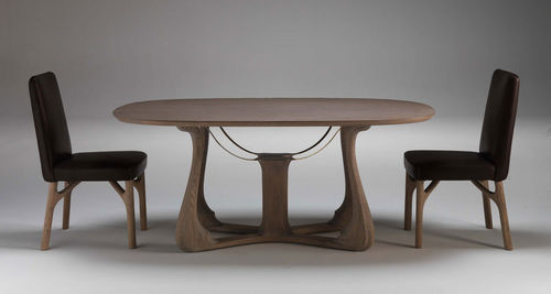 Mesa contemporânea - ARPA 6104 - Fratelli Boffi - em madeira / com base em madeira / oval