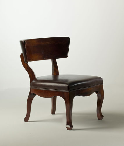 Cadeira clássica - EASY XV - 5602/L - Fratelli Boffi - para ambiente interno / em couro / com base em madeira