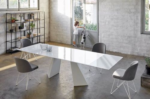 Mesa contemporânea - T55 PORTLAND - Friulsedie Sud by Dalmasson - metálica / com base metálica / retangular