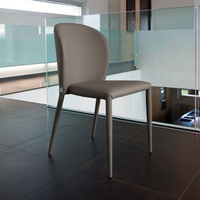 Cadeira contemporânea - BRENDA S102 - Friulsedie Sud by Dalmasson - para ambiente interno / metálica / em couro sintético