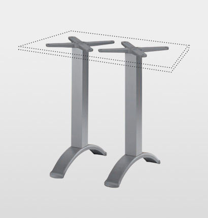 Base de mesa em alumínio - BG2J - Gaber - contemporânea / dupla / da linha comercial