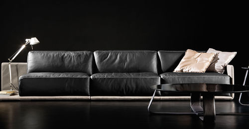Sofá modular - BORDER - Gamma Arredamenti International - contemporâneo / em couro / marrom