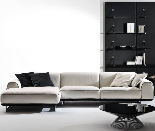 Sofá modular - BRANDY - Gamma Arredamenti International - contemporâneo / em couro / branco