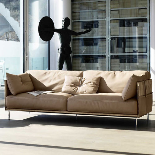 Sofá modular - JACK - Gamma Arredamenti International - contemporâneo / em couro / bege