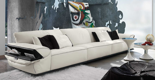 Sofá modular - LIMOUSINE - Gamma Arredamenti International - contemporâneo / em couro / marrom