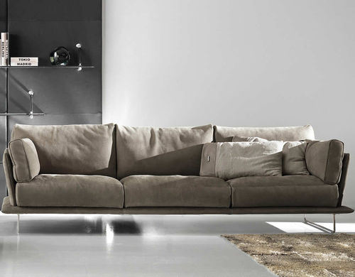 Sofá modular - VESSEL - Gamma Arredamenti International - contemporâneo / em couro / bege