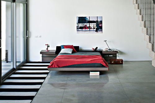 Cama de casal - DORIAN - Giellesse di Galli Luigi eAlessandro e C. - contemporânea / com cabeceira reclinável / em couro