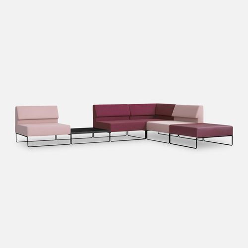 Sofá de canto - COUCH - + HALLE - modular / contemporâneo / em tecido