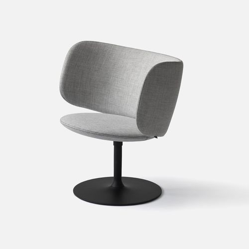 Cadeira para interlocutor contemporânea - STELLA - + HALLE - para ambiente interno / em tecido / em couro