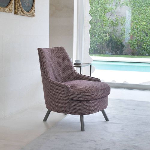 Poltrona contemporânea - VIOLET - Gyform - em tecido / violeta