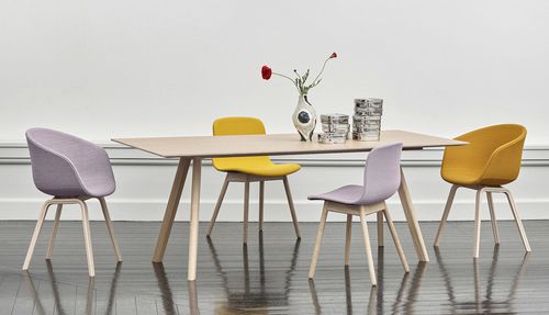 Mesa de jantar contemporânea - CPH30 - Hay a/s - em carvalho / em linóleo / retangular