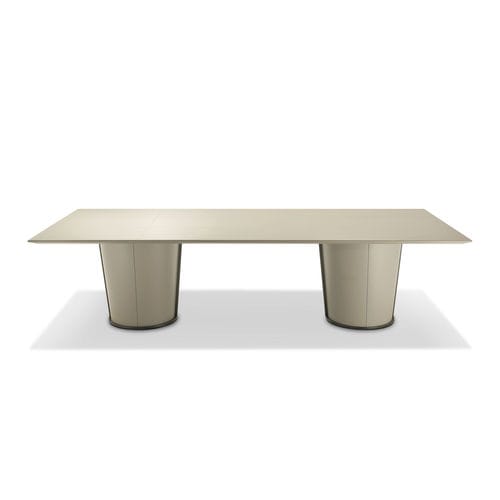 Mesa de reunião contemporânea - PAPIER - i4 MARIANI - com folheado de madeira / em couro / em mármore