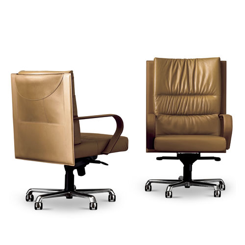 Poltronas de escritório contemporânea - GINZA - i4 MARIANI - em couro / em aço / reclinável