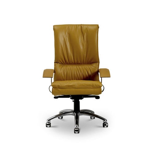 Poltronas de escritório contemporânea - LUX - i4 MARIANI - em couro / em aço / reclinável