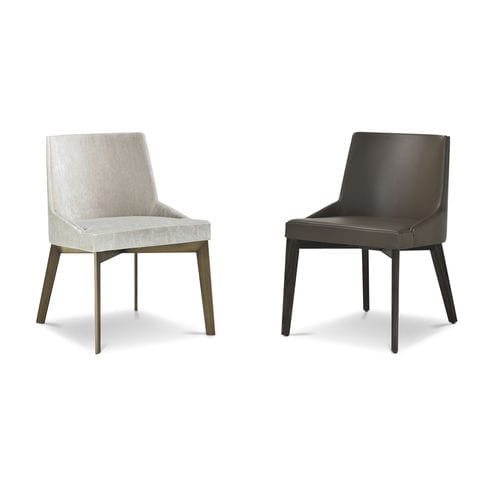 Cadeira contemporânea - MOORE - i4 MARIANI - para ambiente interno / em tecido / em couro