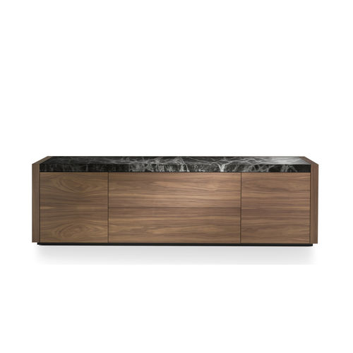 Buffet aparador contemporâneo - MATERICA - i4 MARIANI - com folheado de madeira / em couro / em mármore