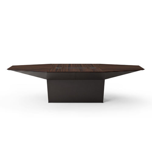 Mesa executiva - EIDOS - i4 MARIANI - de piso / contemporânea / em couro