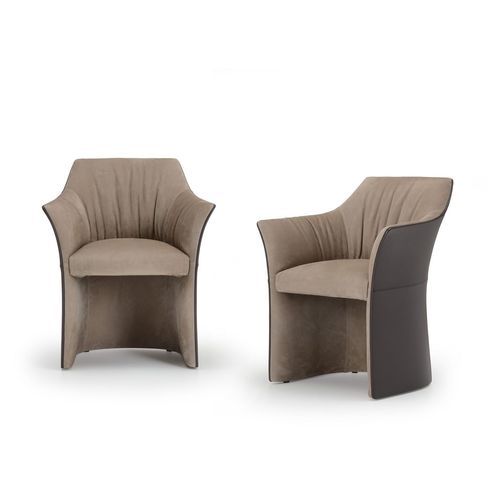 Poltrona contemporânea - SELLA LOUNGE - i4 MARIANI - em couro / em tecido / em poliuretano