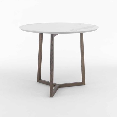 Mesa de lanchonete contemporânea - ASTYLE 98 - I.T.F. DESIGN SRL - em cerâmica / com base em madeira de freixo / redonda