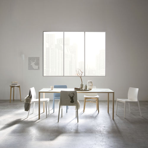 Mesa contemporânea - X-LIGHT - I.T.F. DESIGN SRL - em madeira / com base em madeira / retangular
